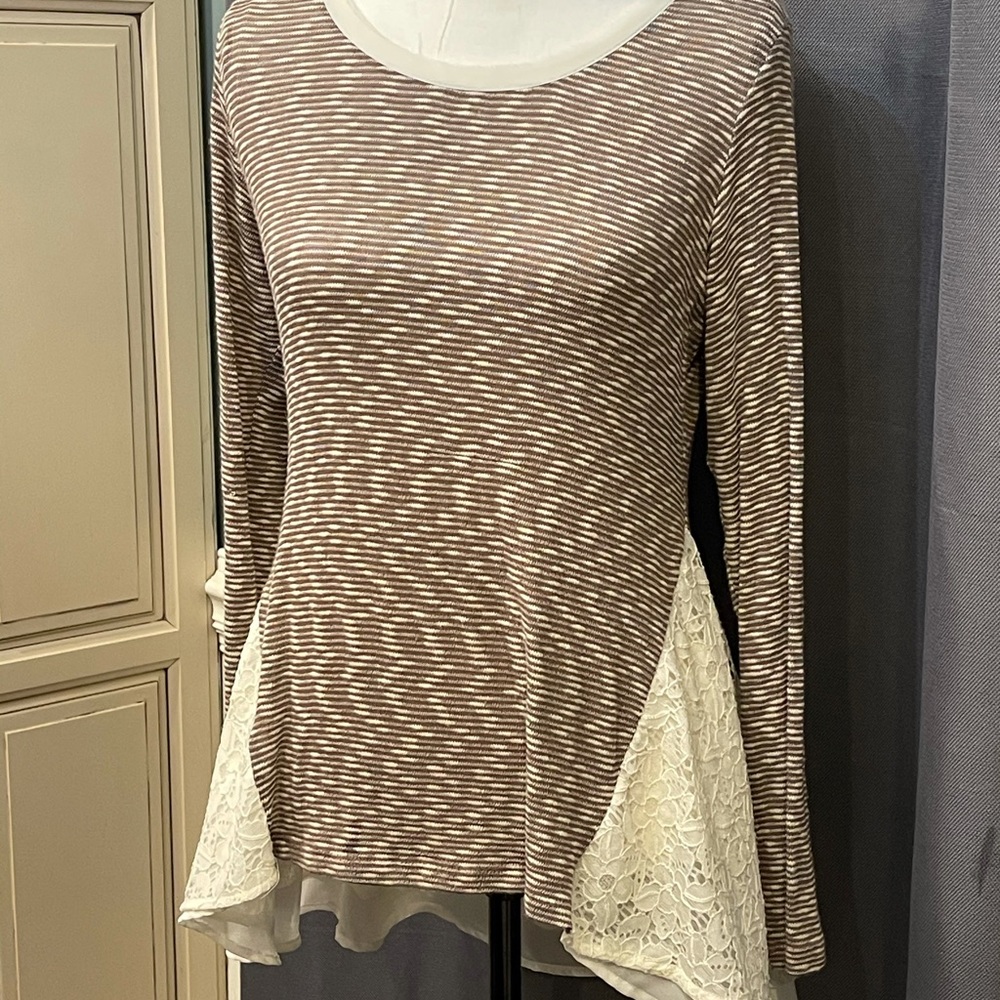 Anthropology XS layered long sleeve top, New